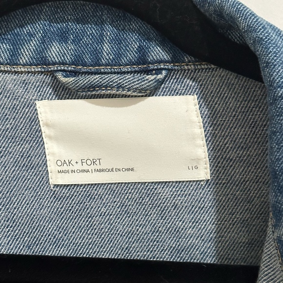 Oak + Fort Cropped Denim Jacket - Picture 3 of 5